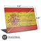 Spain Flag Dark Wood Universal Laptop 12in (9.8 x 6.8in) Skin